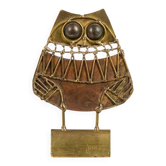 Jarcz. Sculpture de chouette brutaliste. Années 1970