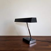 Large Scandinavian desk lamp designer Jac Jacobsen editor Luxo in black and chrome lacquered metal