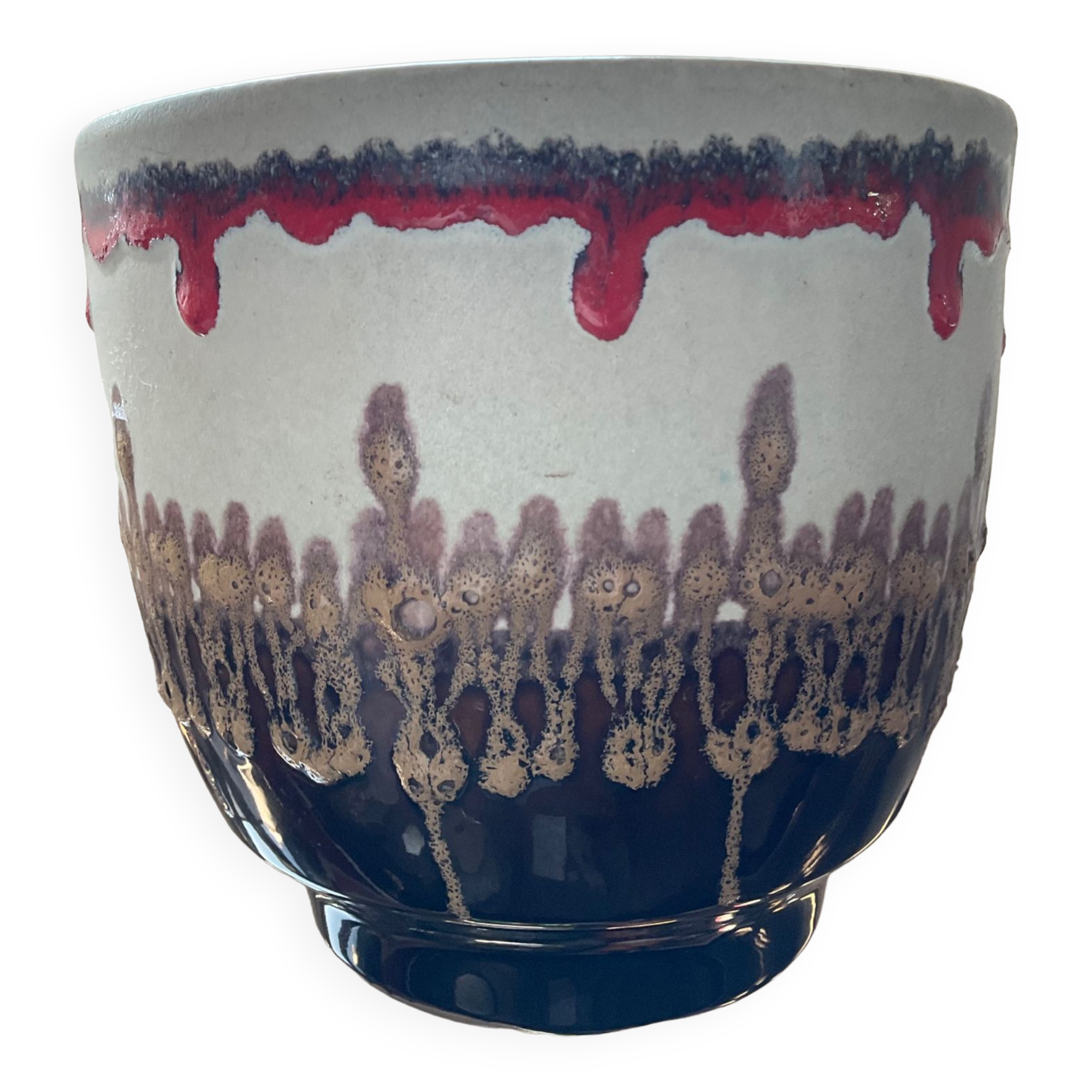 Vintage cache pot Bay Keramik Germany from the 60s-70s