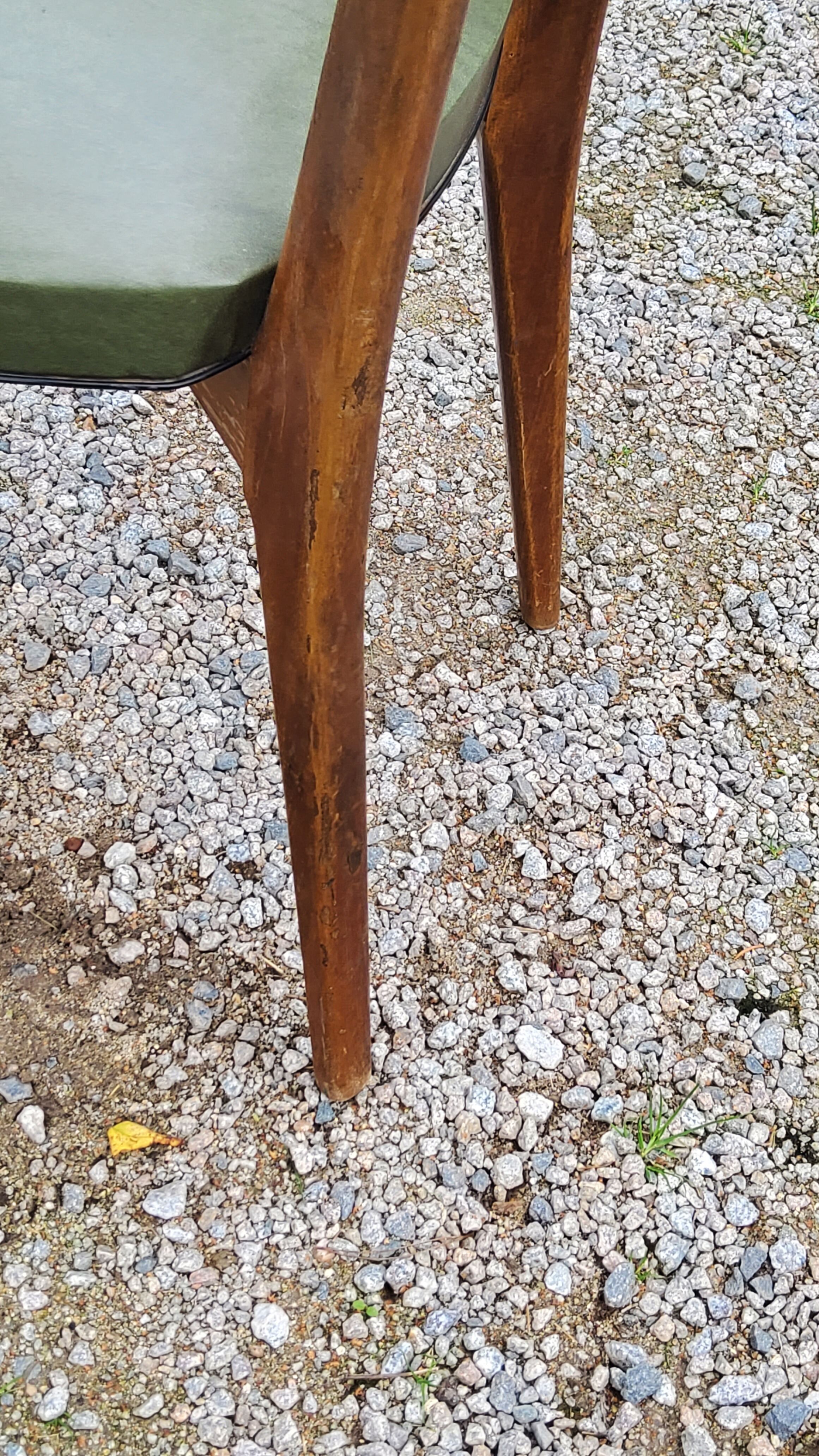 Pair of 50's Scandinavian style mahogany chairs