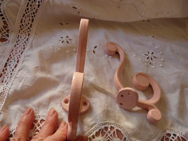 Paire de porte manteau double patère en métal