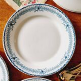 Lot de 6 assiettes plates en terre de fer Boulenger et Samaritaine coq canard