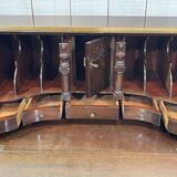 1930s English curved mahogany back desk