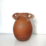 Vase verre marbré mat