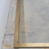 Rectangular coffee table in brass and chromed metal 1970 design