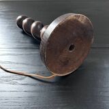 Turned wooden lamp base