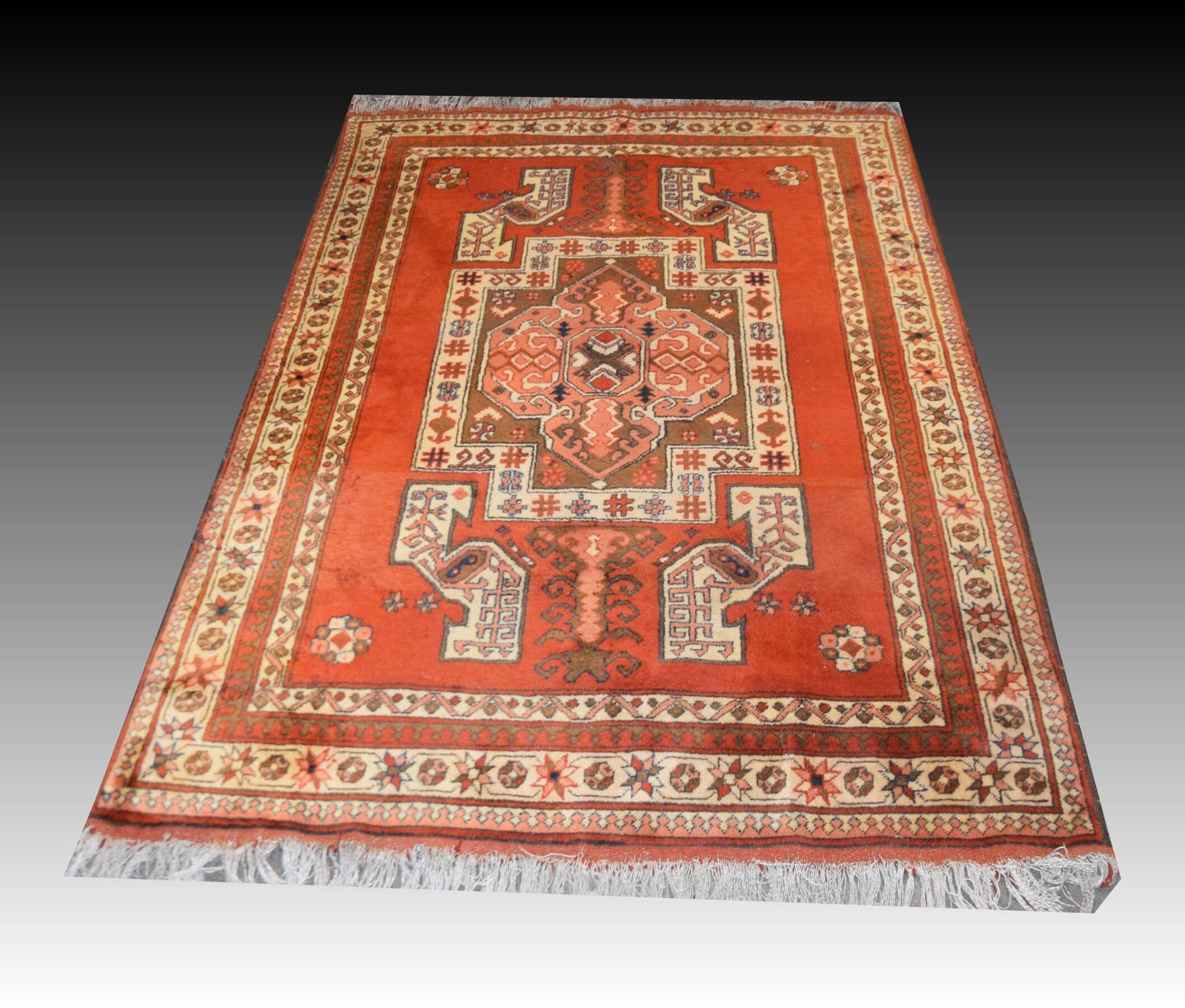 Tapis d'orient kazak afghan – noué main : 127 x 170 cm