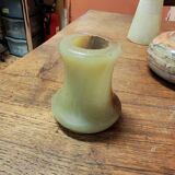 Set of three marble candlesticks