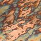 Round patinated copper platter, textured finish