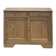 Antique solid oak Art Deco sideboard - 2 drawers