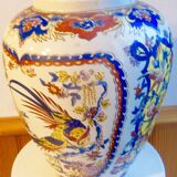 Vase with bird decoration signed y . p derevua