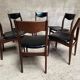 Series Set of 6 vintage Scandinavian rosewood chairs from the 1960s