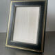 Antique black leather  with gilding frame measurements 19 cm x 15 cm