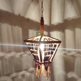 Suspension bambou et macramé. Espagne, années 1980.