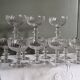11 crystal champagne coupes - late 19th century