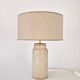 Vintage beige ceramic lamp speckled