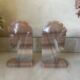 Vintage onyx horse head bookends