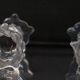 Lot de 5+2 repose-couteaux torsadés Mid Century Cristallerie de Sèvres Crystal Depose