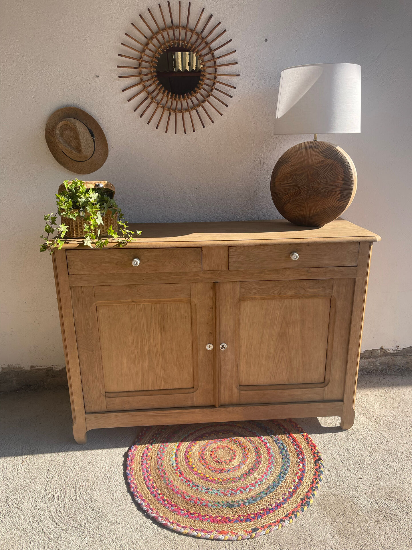Chic rustic wooden buffet