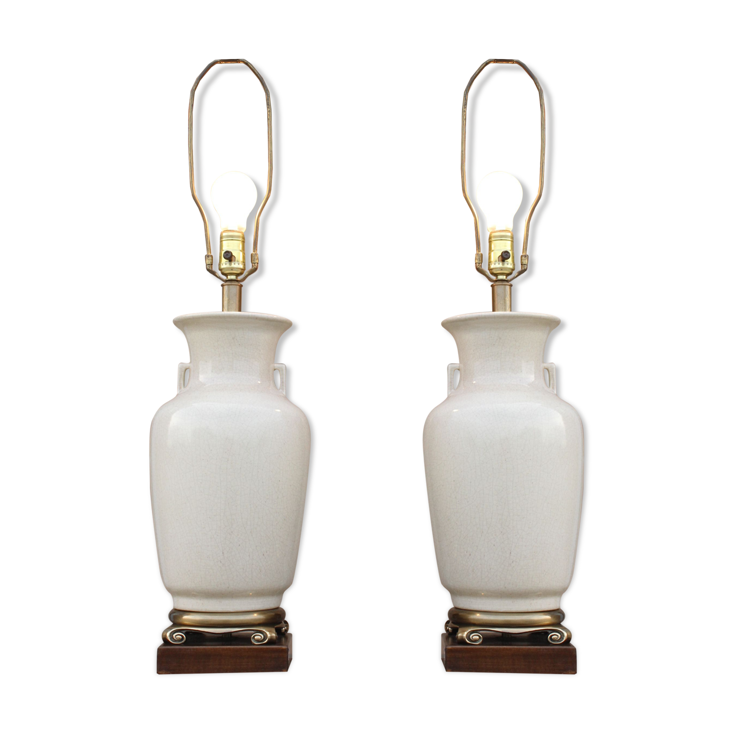 Office lamp bases by Frederick Cooper, Chicago, 1950s, Set of 2