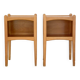 Paire de chevets en bois clair