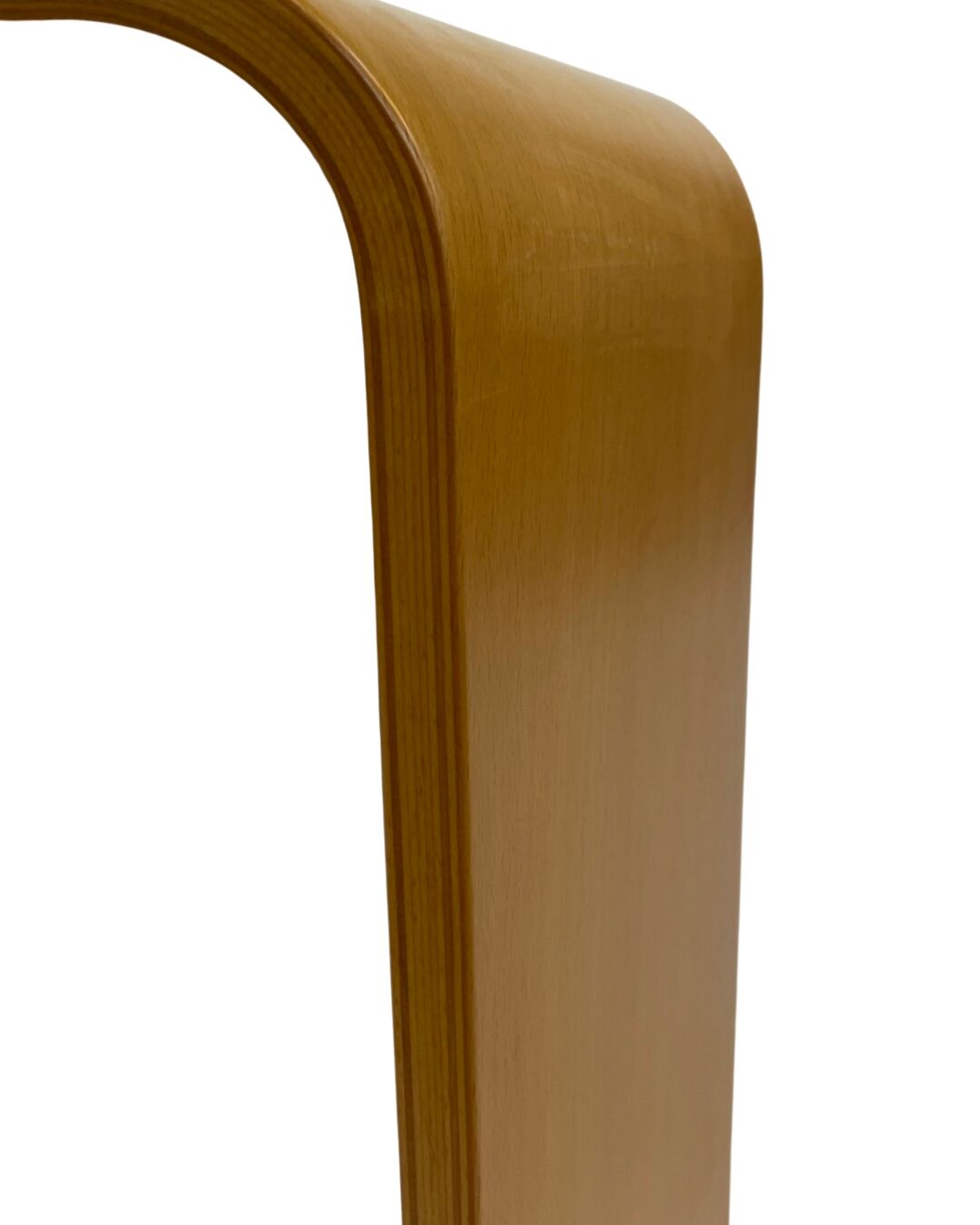 Table d’angle en bois courbé moderne du milieu du siècle années 1970