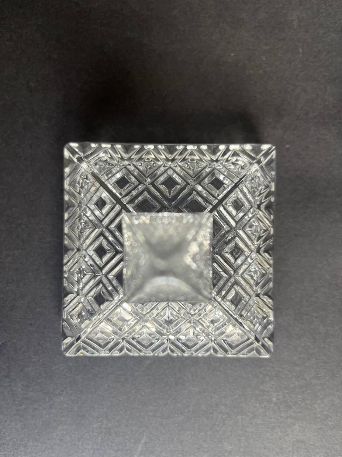 Vintage molded glass candy box