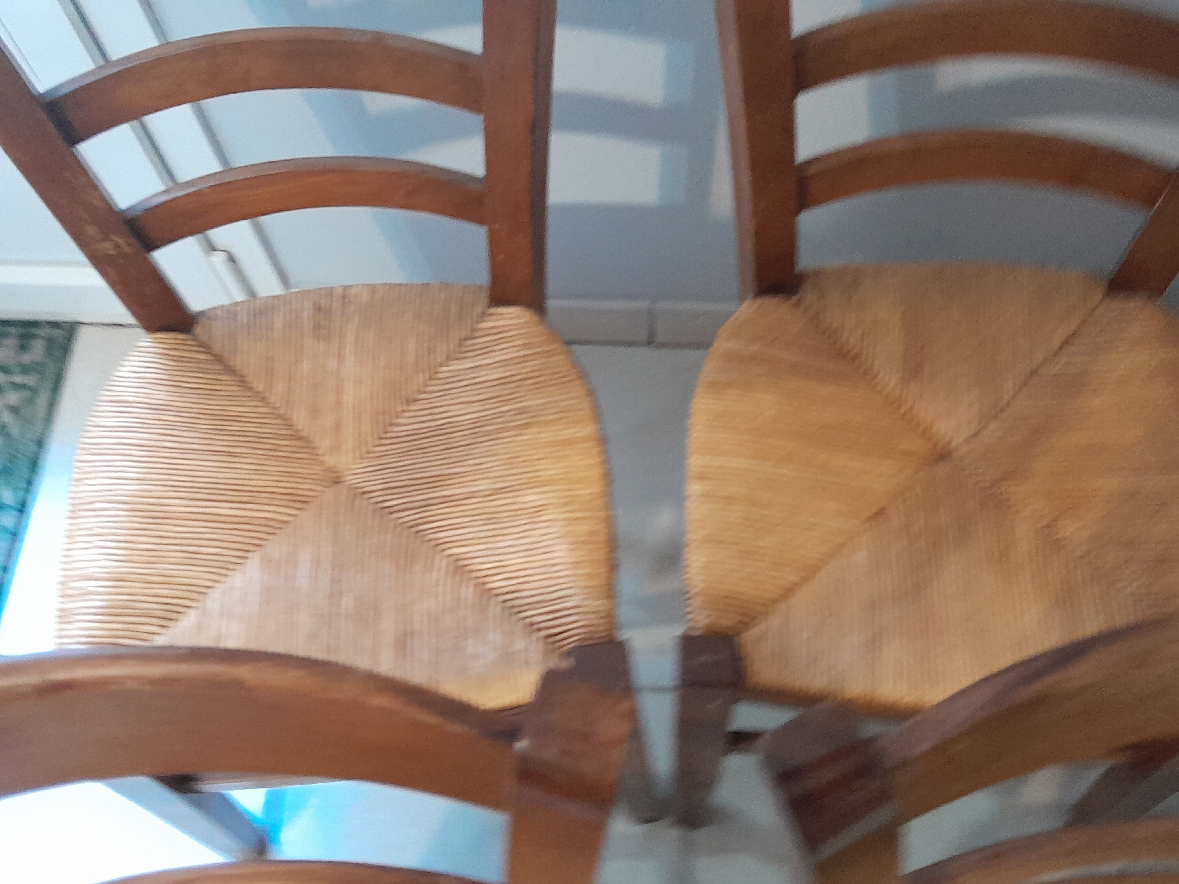 4 chaises assise paille