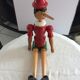 Pinocchio large red and green wooden articulated