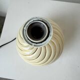Barbi Ivory and Gold Ceramic Spherical Table Lamp