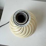 Lampe de table sphérique céramique ivoire et or Barbi