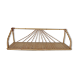 50 - 60's rattan wall shelf