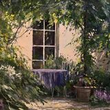 Classic window and nature painting