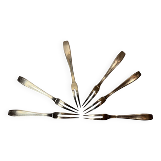6 Cristofle snail forks