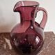 Amethyst blown glass bubble ice carafe Biot