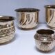 quatre cache-pot laiton vintage