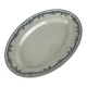 Large oval ironstone dish model "Laurels" by Moulins des Loups - Hamage, 1900