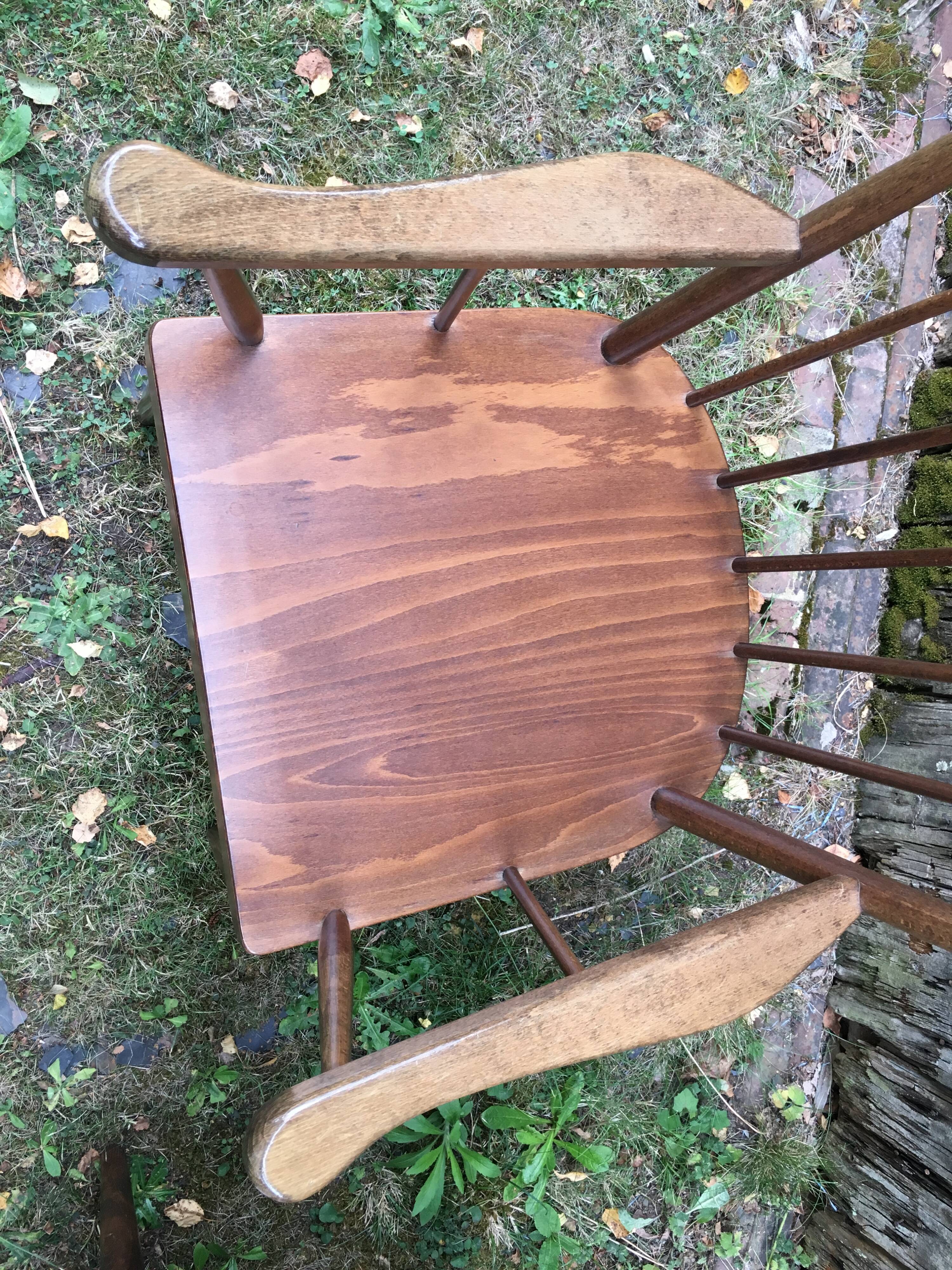 Pair of Baumann armchairs "evangelical" model