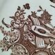 Louis XV model plate with chocolate decoration Clairefontaine Sanejouand & Graves