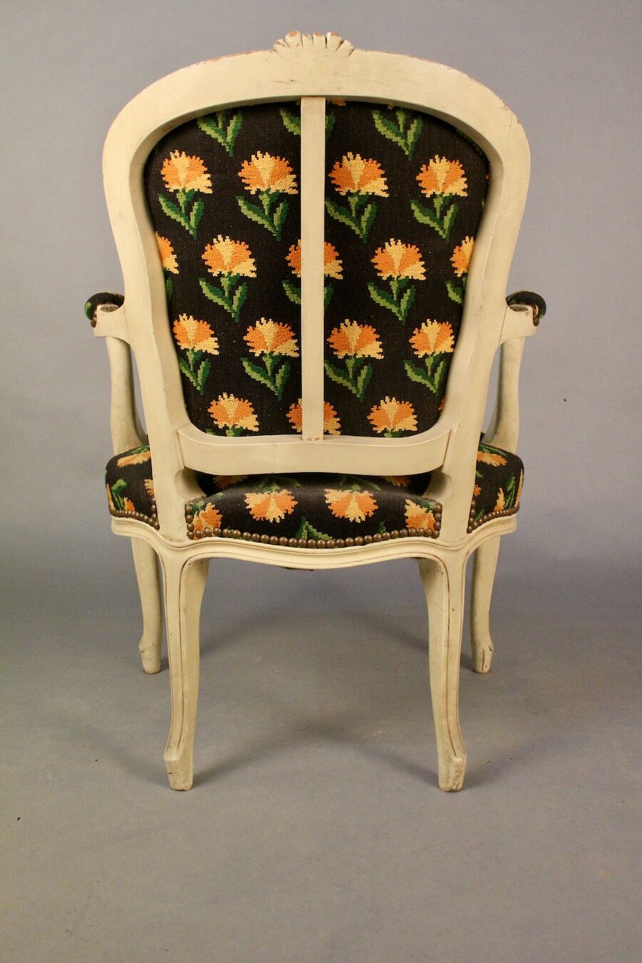 Pair of cabriolet armchairs Louis XV style