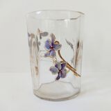 Glass 1913 with enamel flower decoration