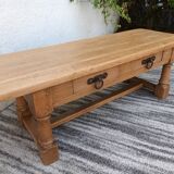 Solid oak farmhouse coffee table