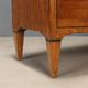 Antique drop-leaf cabinet in walnut, painted ebony wood, 19th century.