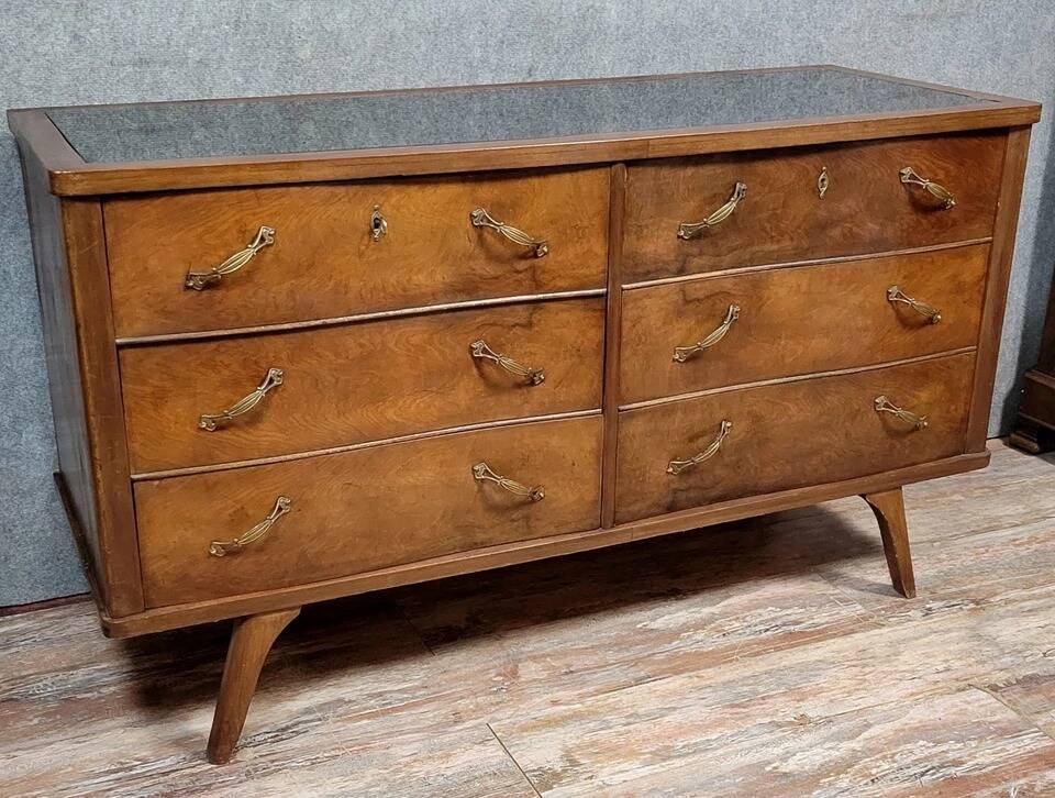 After Paolo Buffa: Italian Art Deco chest of drawers with 6 drawers