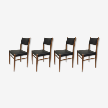 Série de 4 chaises années 60
