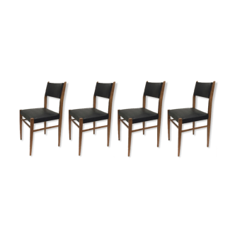 Série de 4 chaises années 60