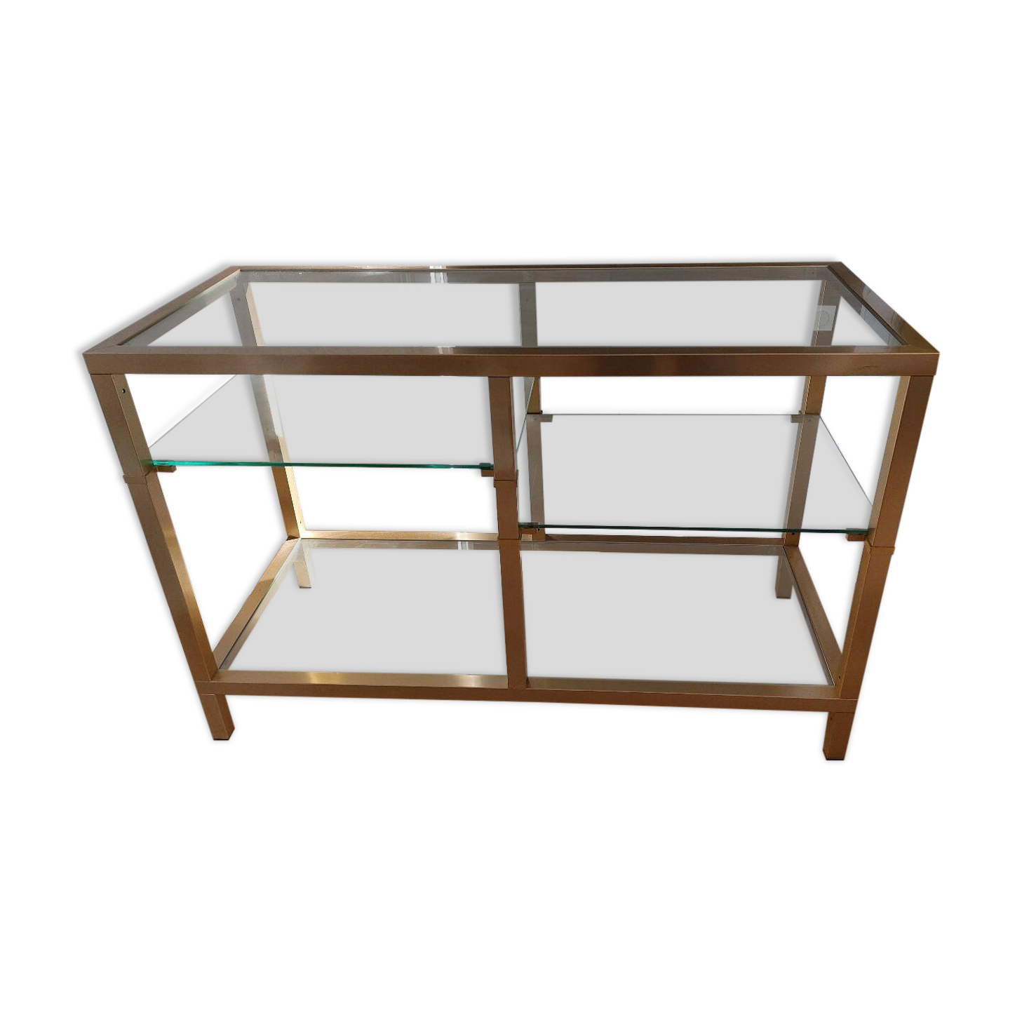 Vandel glass and brass shelf