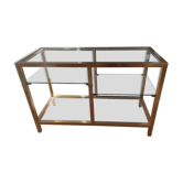 Etagère verre et laiton Vandel