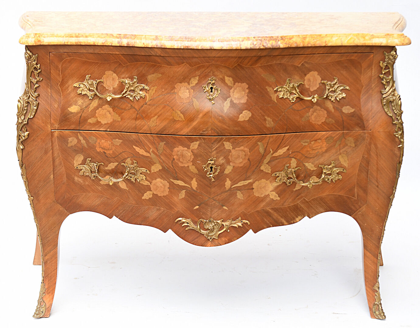 Commode de style Louis XV par Haentges Frères