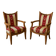 Paire de fauteuils gondole d'enfant de style Empire en merisier